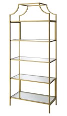 5-Shelf Gold Open Bookcase